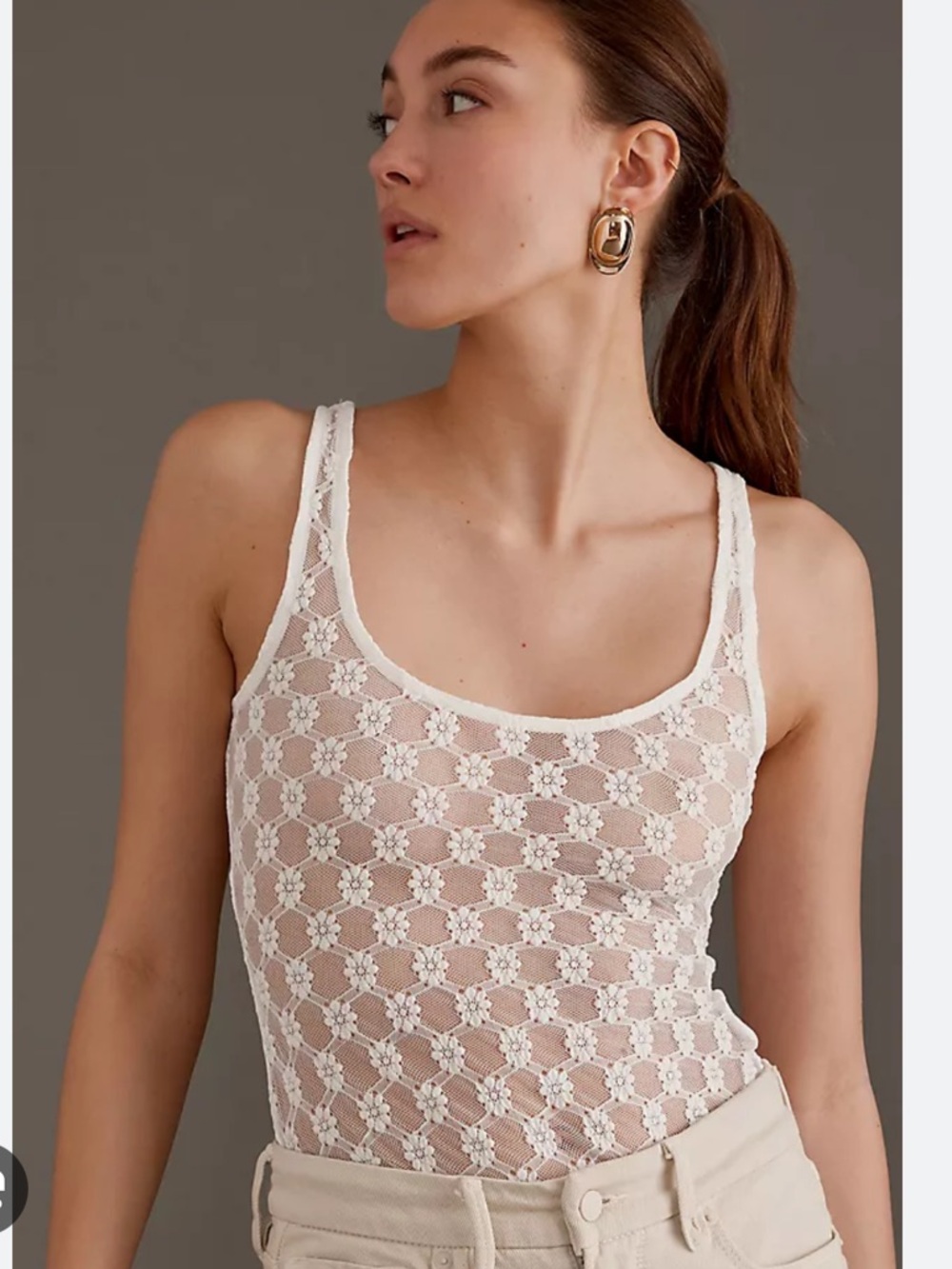 NWT BARDOT Adoni Lace Bodysuit In White size small
